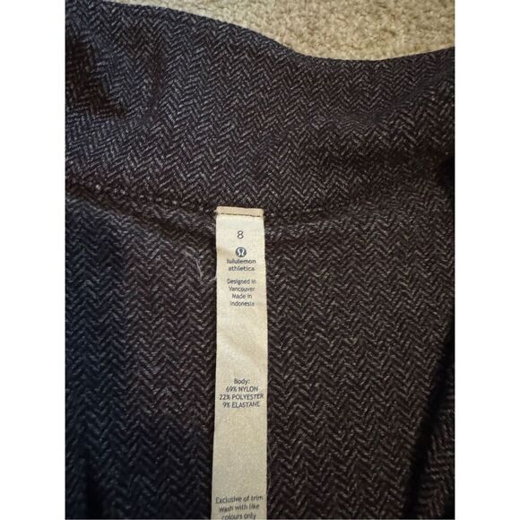Lululemon Size 8 Black Kanto Catch Me Herringbone 1/4 Zip Long Sleeve Jacket - Picture 8 of 10